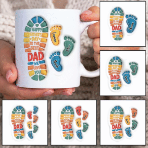 Custom Dad Footprint Mug