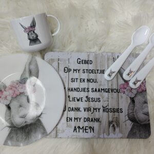 Plate Set - Pink Bunny