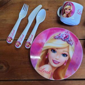 Plate Set - Pink Barbie