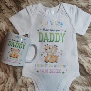 I Confirm, Mom Loves you Daddy Mug and Vest