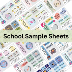 School Labels Sample Sheet